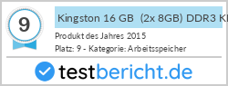 Kingston 16 GB (2x 8GB) DDR3 KHX1600C10D3B1K2/16G