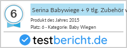 Serina Babywiege + 9 tlg. Zubehör weiß/beige