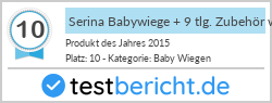 Serina Babywiege + 9 tlg. Zubehör weiß/grau