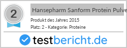 Hansepharm Sanform Protein Pulver Latte Macchiato (425g)