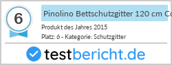 Pinolino Bettschutzgitter 120 cm Comfort weiß lackiert