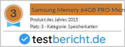 Samsung Memory 64GB PRO MicroSDHC