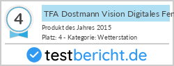 TFA Dostmann Vision Digitales Fensterthermometer 30.1025