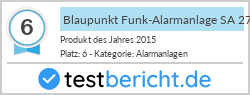 Blaupunkt Funk-Alarmanlage SA 2700 I Mit GSM-Modul I Sicherheitssystem mit Bewegungsmelder, Tür/Fenstersensor, Fernbedienung, App I Alarmierung über das Mobilfunknetz I Weiß