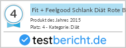 Fit + Feelgood Schlank Diät Rote Beeren-Joghurt Pulver (430 g)